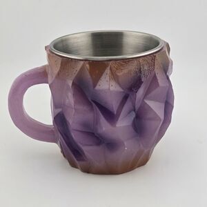 Crystal Geode Resin Mug | Gemstone Look Coffee Cup Gift for Crystal Lovers